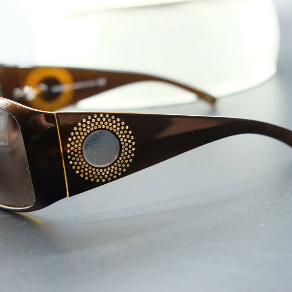 VERSACE Sunglasses 4133B 724 73 Brown Frame Lens Made in Italy - Picture 6 of 10